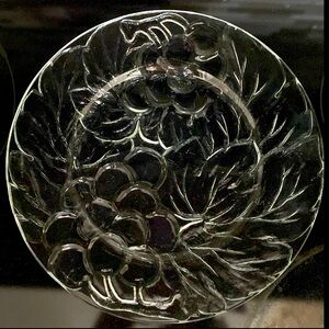 Vintage KIG (INDONESIA) Clear Decretive Fruit cut glass replacement plate